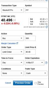 Limit Buy